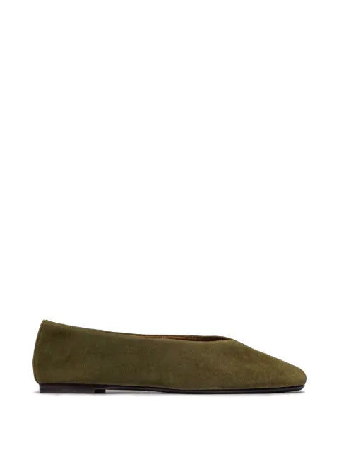 Bernardo suede square-toe ballet flats