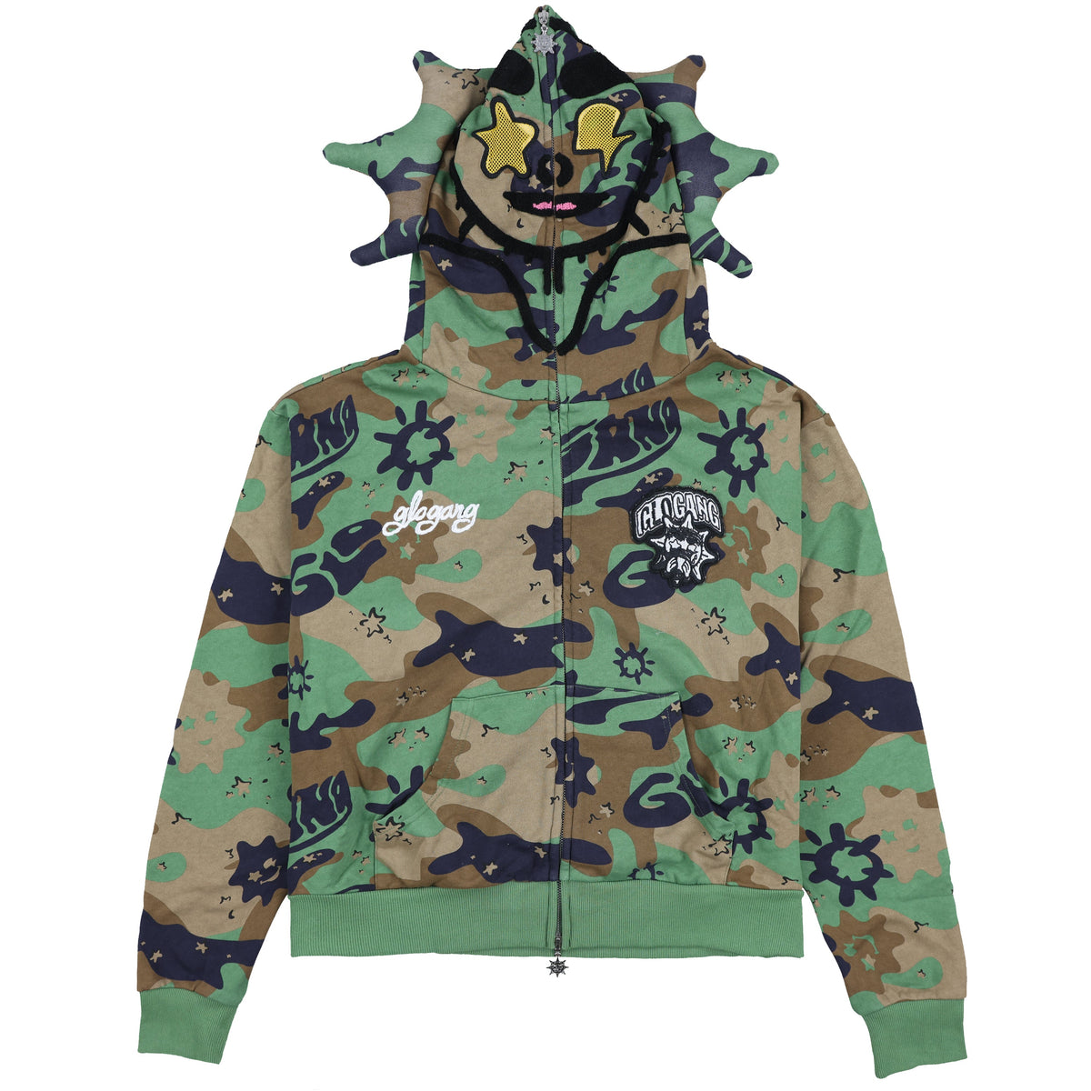 Glo Man Full Zip Hoodie (Camo)