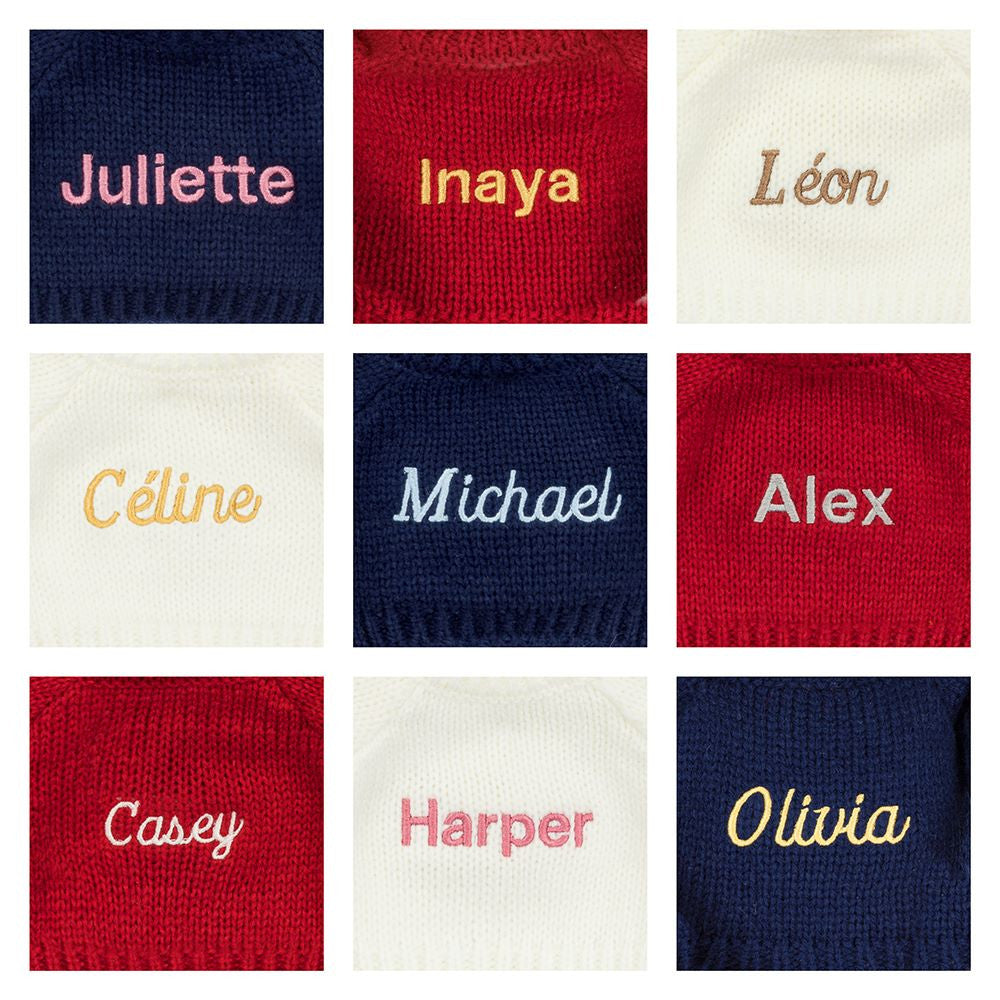Hoppleston Luxe Bunny with Personalised Navy Jumper