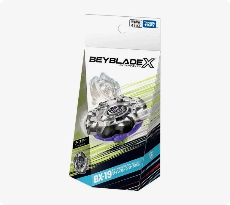 Takara Tomy Beyblade BX-19 Rino Horn 3-80S