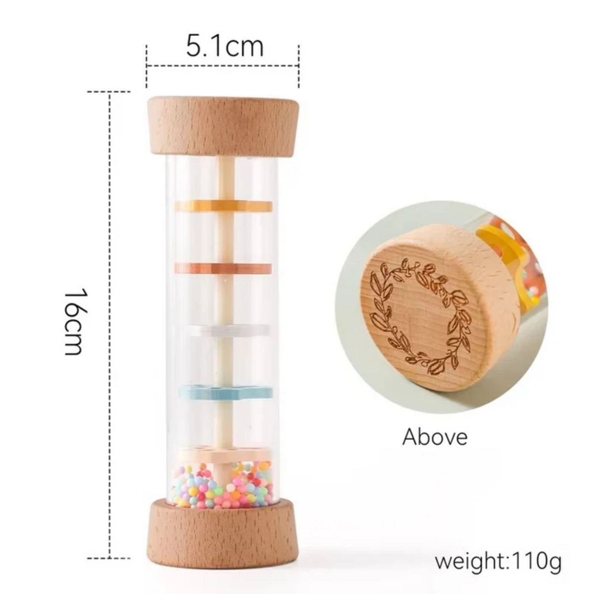 Montessori Wooden Rainmaker Rattle