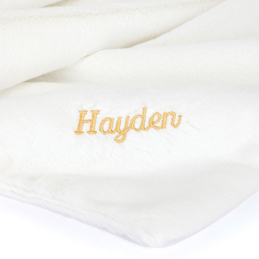 Personalised Bashful Luxe Bunny Luna Blankie