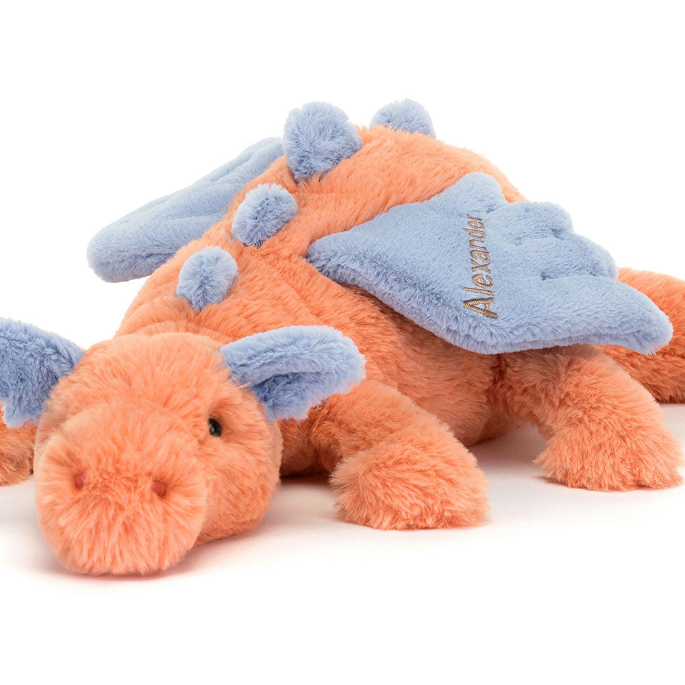 Personalised Persimmon Dragon Huge