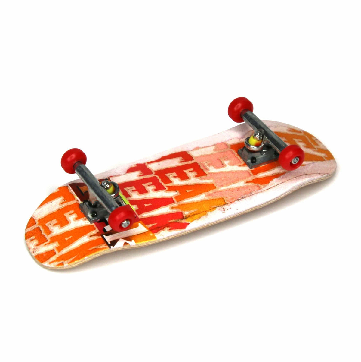 33.5mm Ohh Shape Prolific Gen2 Fingerboard Complete - "Teak Stack" Graphic - Gen2 Prodigy Trucks + Pro Duro Bubble Bushings