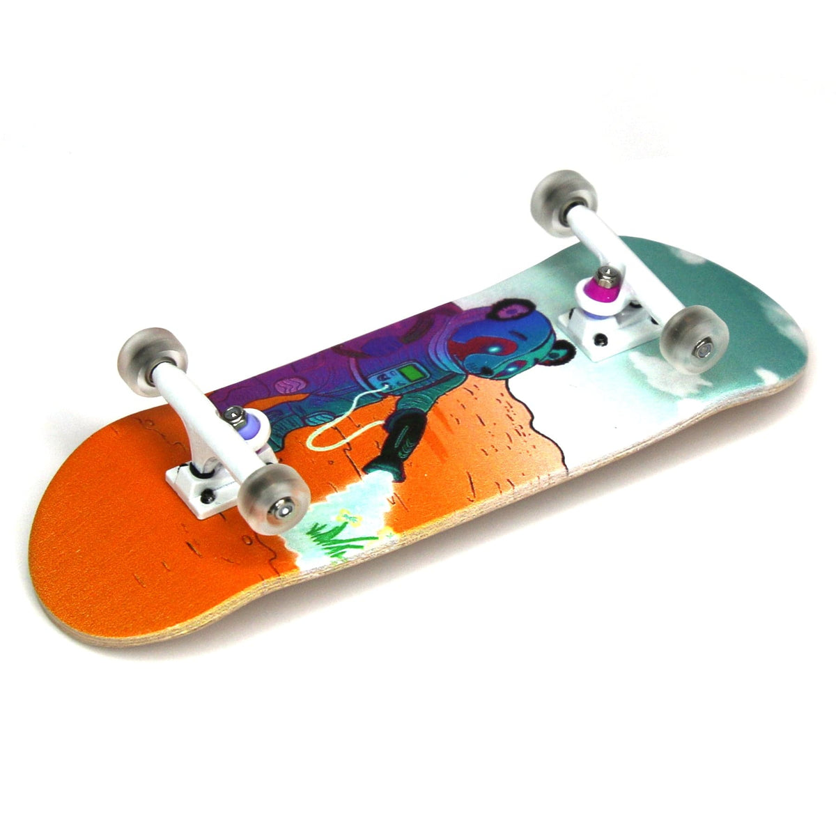 32mm Prolific Gen2 Fingerboard Complete - "Space Roots" Graphic - Gen2 Prodigy Trucks + Pro Duro Bubble Bushings