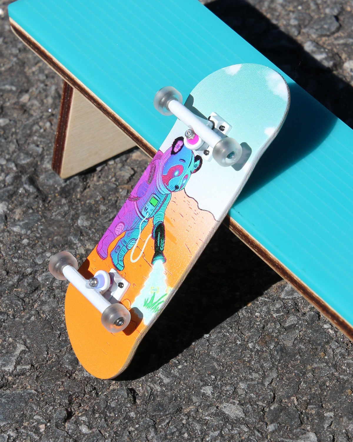 32mm Prolific Gen2 Fingerboard Complete - "Space Roots" Graphic - Gen2 Prodigy Trucks + Pro Duro Bubble Bushings