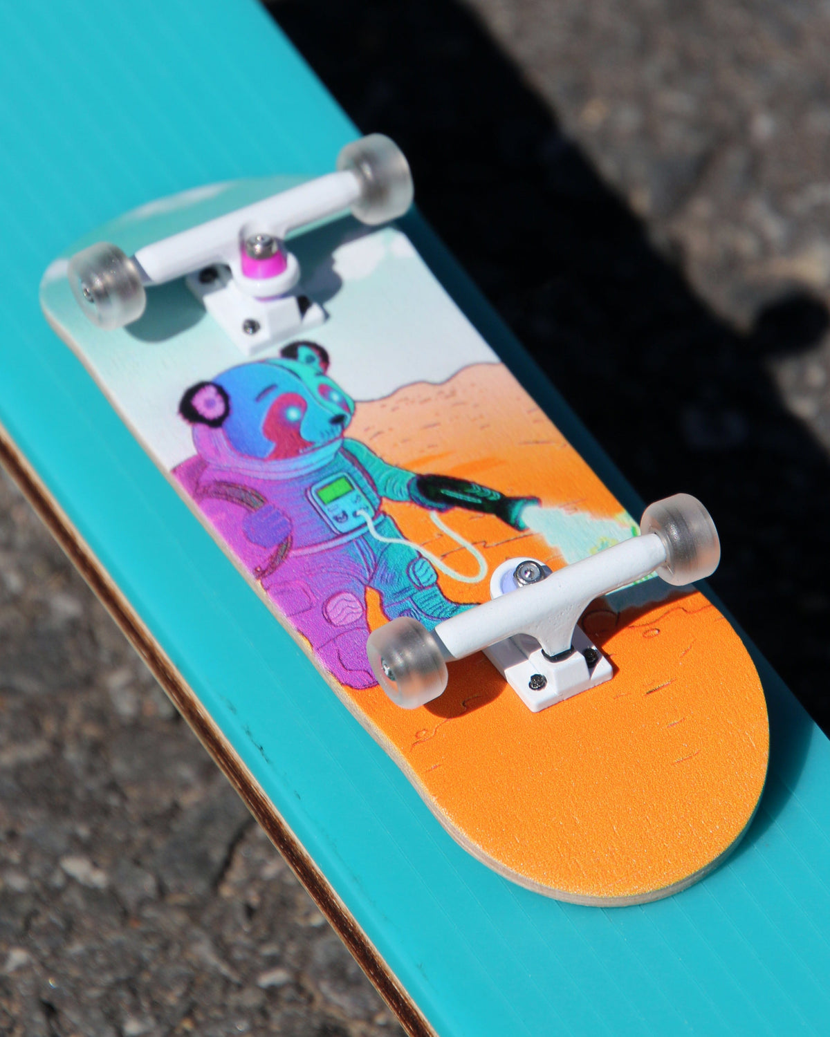 32mm Prolific Gen2 Fingerboard Complete - "Space Roots" Graphic - Gen2 Prodigy Trucks + Pro Duro Bubble Bushings