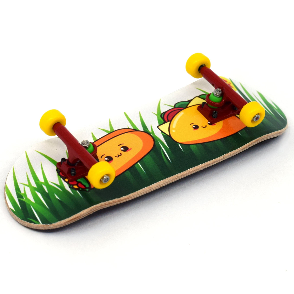 32mm Prolific Gen2 Fingerboard Complete - "Happy Tacos" Graphic - Gen2 Prodigy Trucks + Pro Duro Bubble Bushings