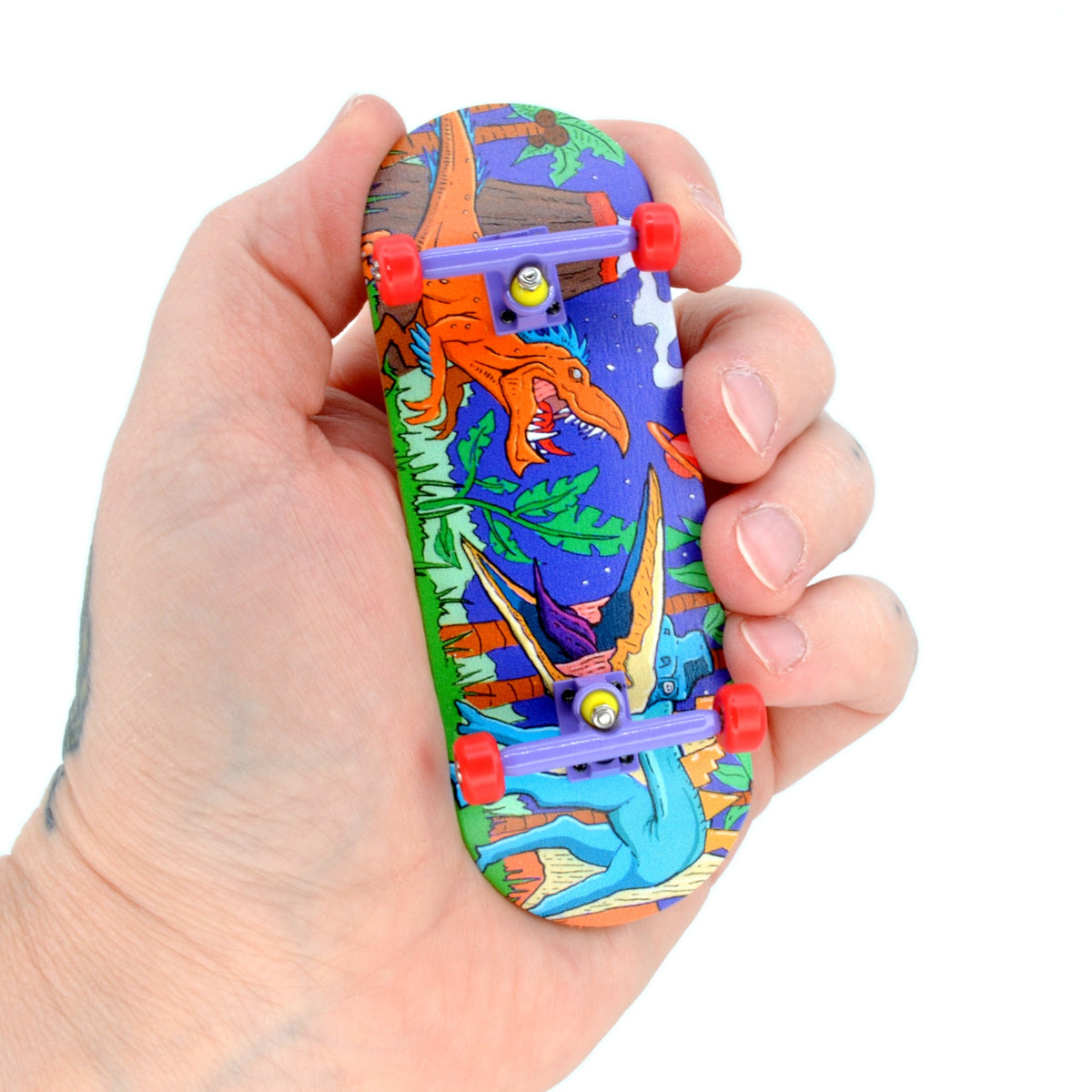 34mm Prolific Gen2 Fingerboard Complete - "Chilla'saurus" Graphic - Gen2 Prodigy Trucks + Pro Duro Bubble Bushings