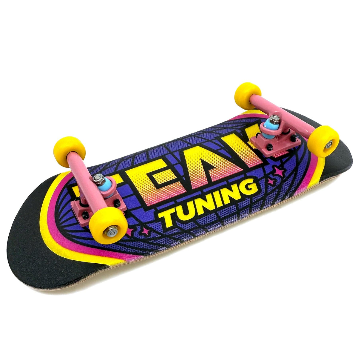 34mm Prolific Gen2 Fingerboard Complete - "Retro Remix" Graphic - Gen2 Prodigy Trucks + Pro Duro Bubble Bushings
