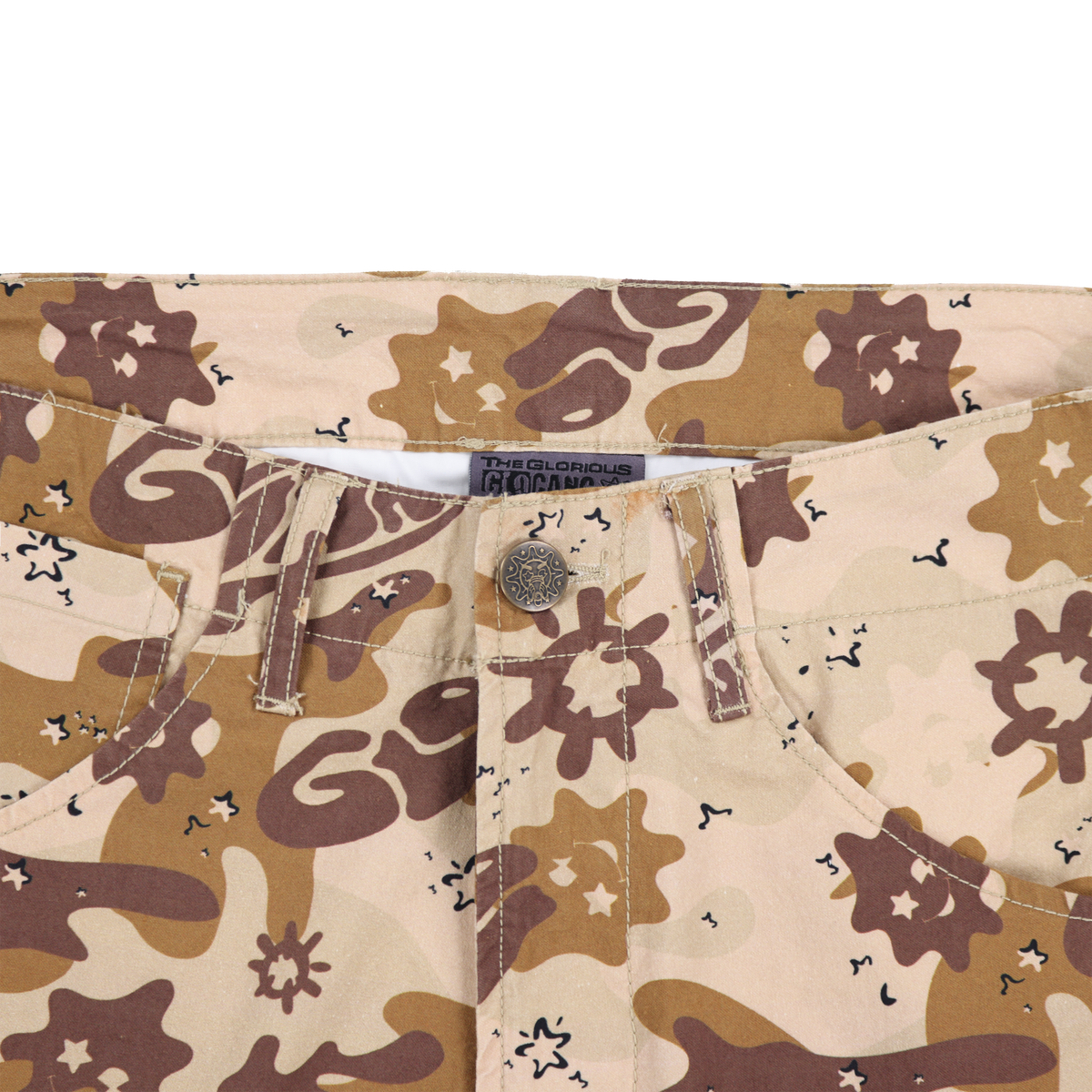 Glo Gang Side Zip Tapered Pant (Tan Camo)
