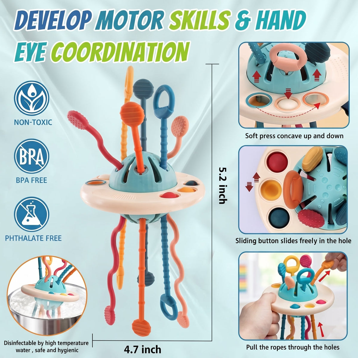Montessori Silicone Pulling Toy