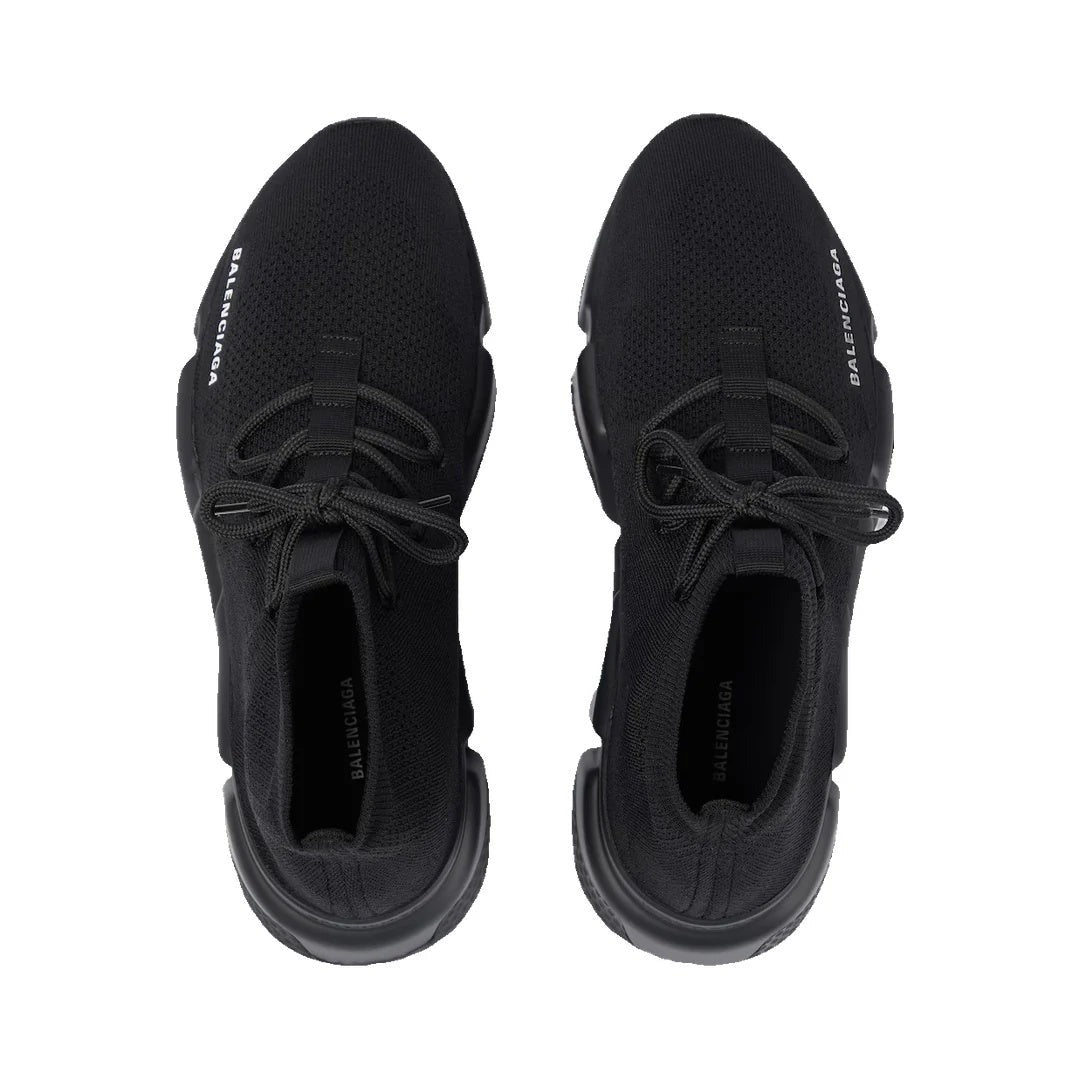 BALENCIAGA SPEED LACE UP SNEAKERS ALL BLACK