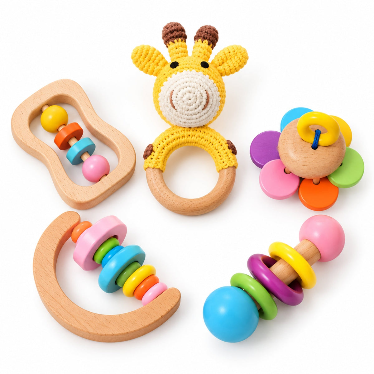 Montessori Baby Rattle Set