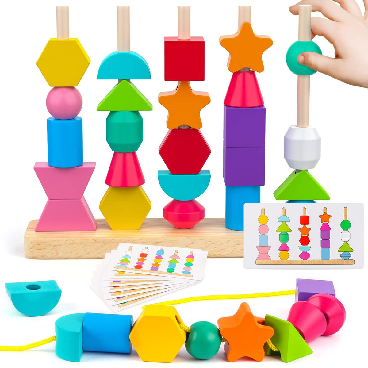 Montessori Geometric Stacking Beads