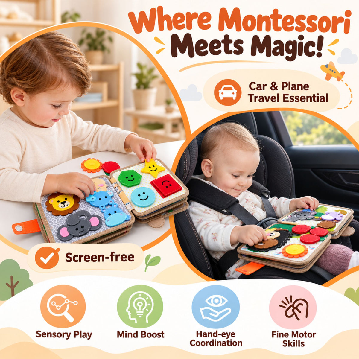 Montessori Giraffe Busy Book