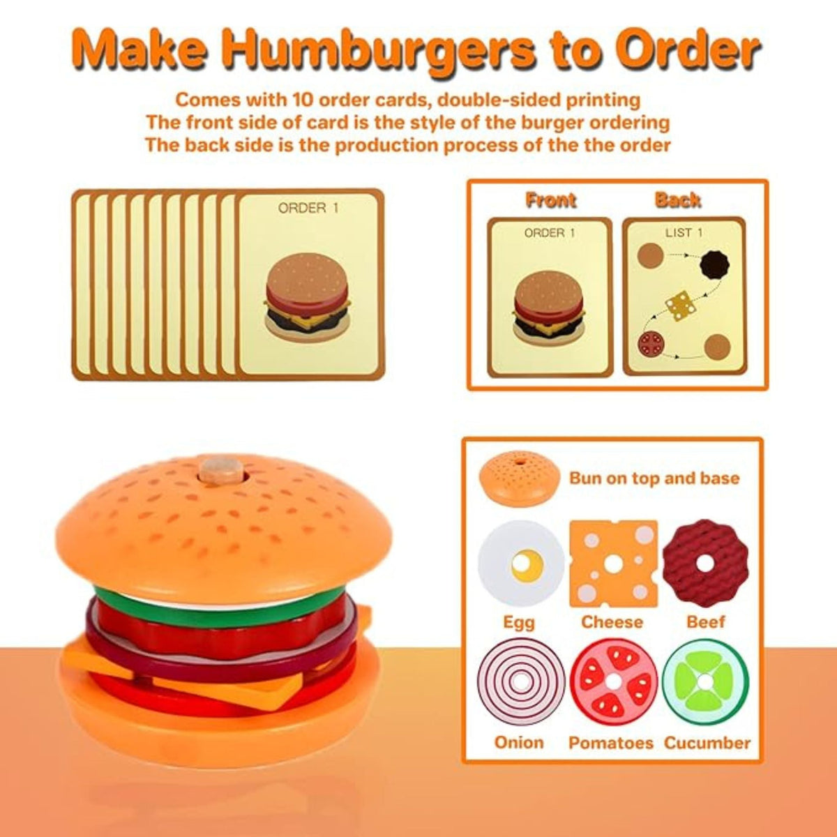 Montessori Hamburger Builder