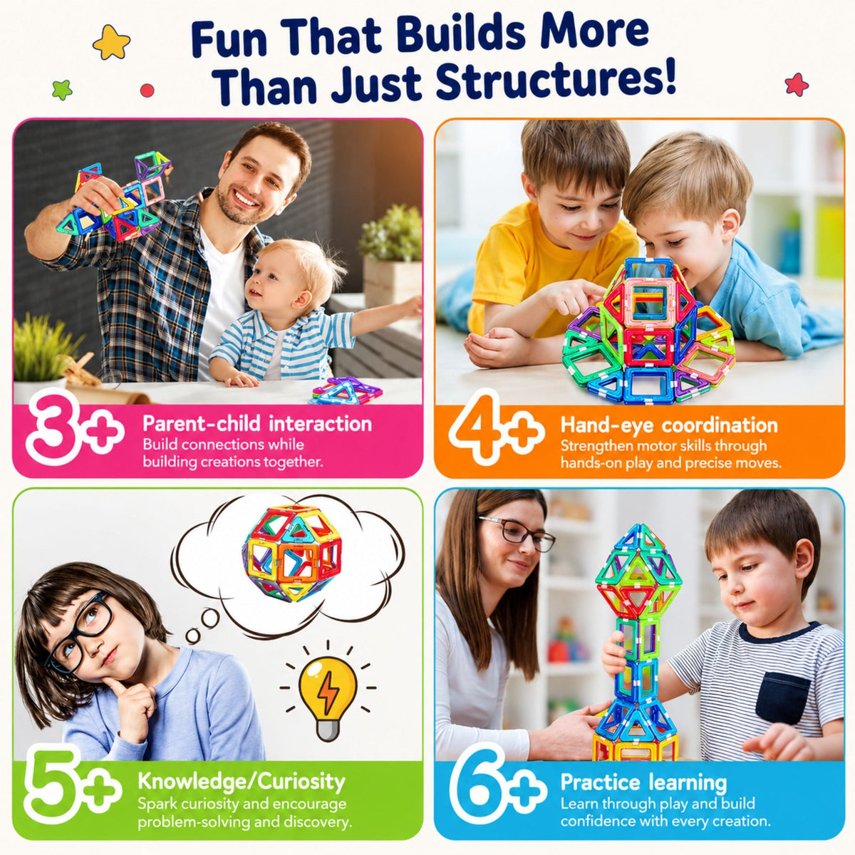 Montessori Magnetic Building Blocks