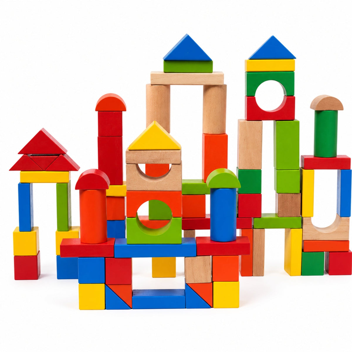 Montessori Wooden Building Blocks