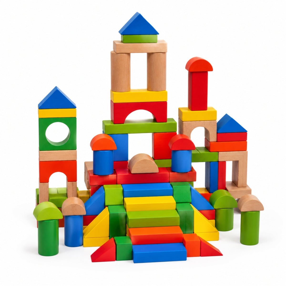 Montessori Wooden Building Blocks