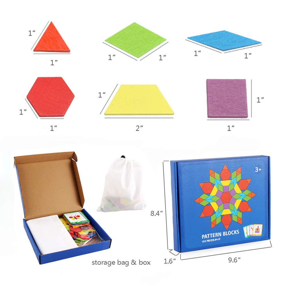 Montessori Wooden Pattern Blocks