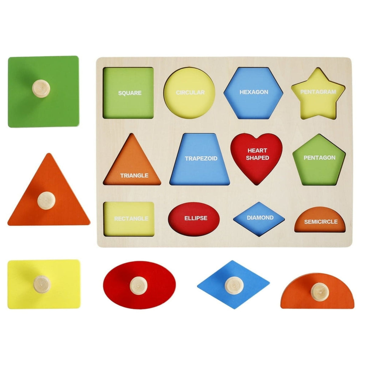 Montessori Wooden Shapes Puzzle