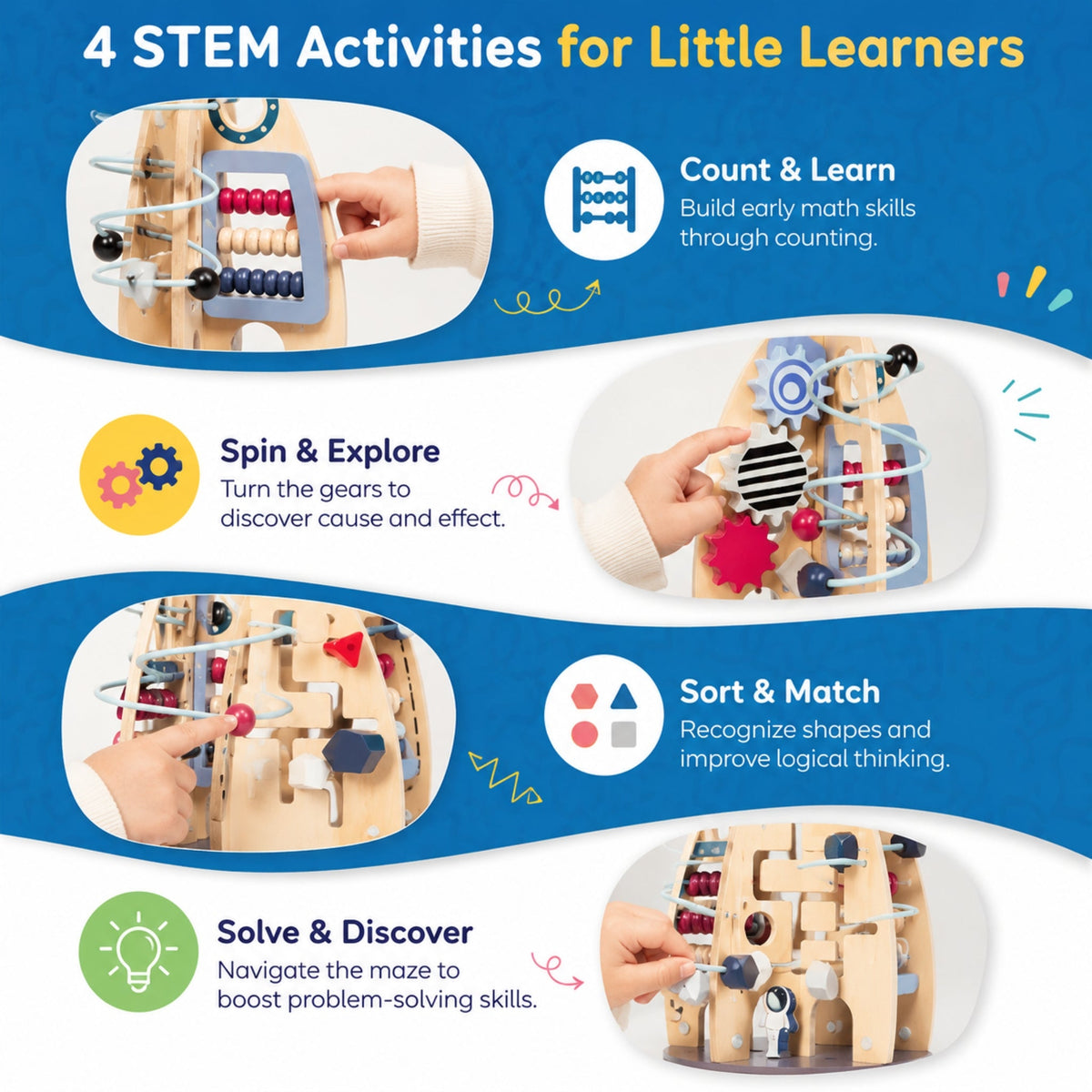 Montessori Wooden STEM Rocket