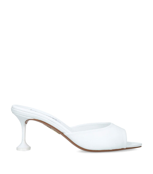 Aquazzura Leather Bisous Mules 65
