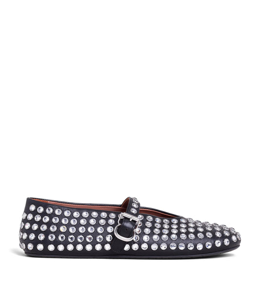 Alaïa Lambskin Embellished Ballet Flats