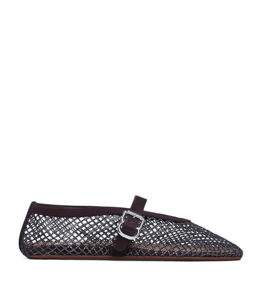 Alaïa Mesh Embellished Ballet Flats