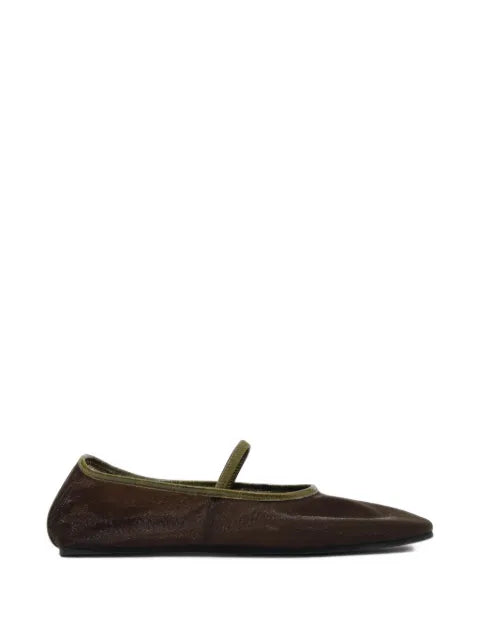 BIMBA Y LOLA dark green mesh ballerinas