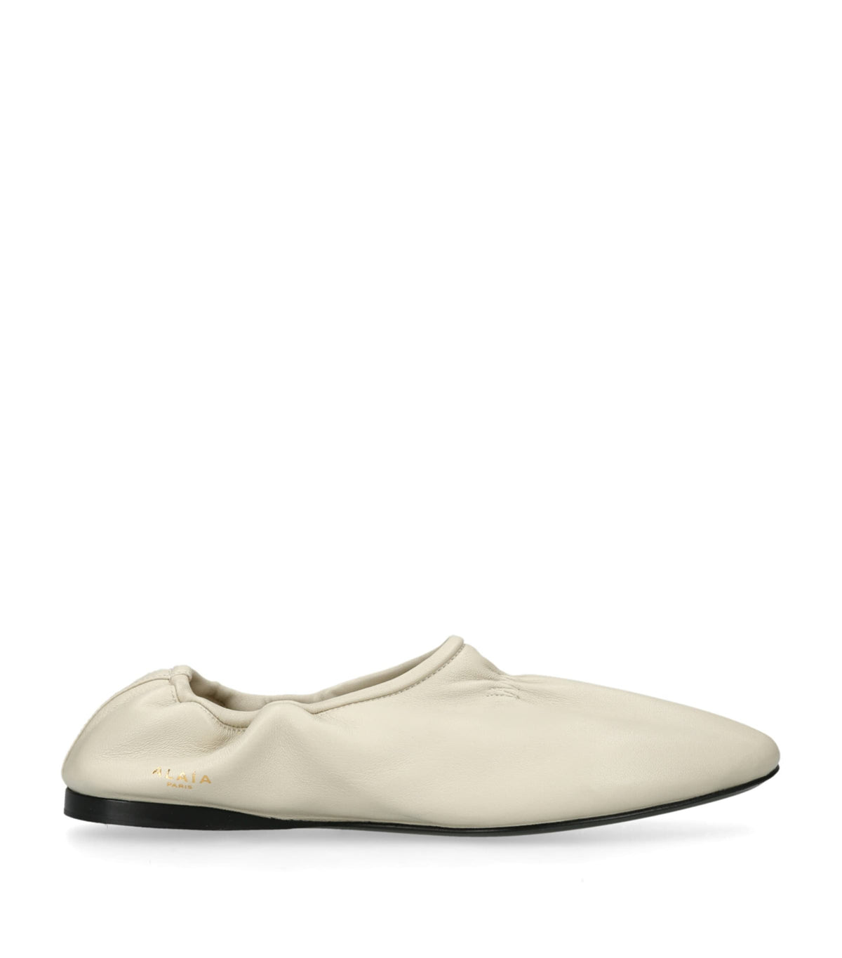 Alaïa Leather Scrunched Ballet Flats