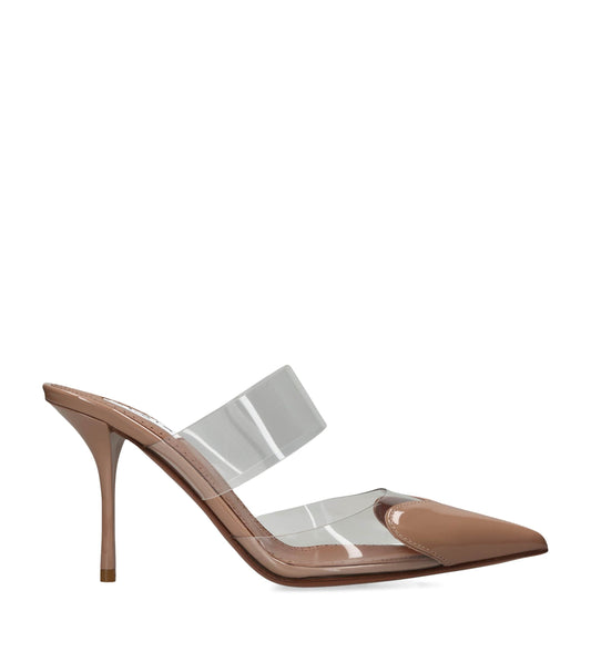 Alaïa Patent Leather Heart Mules 90