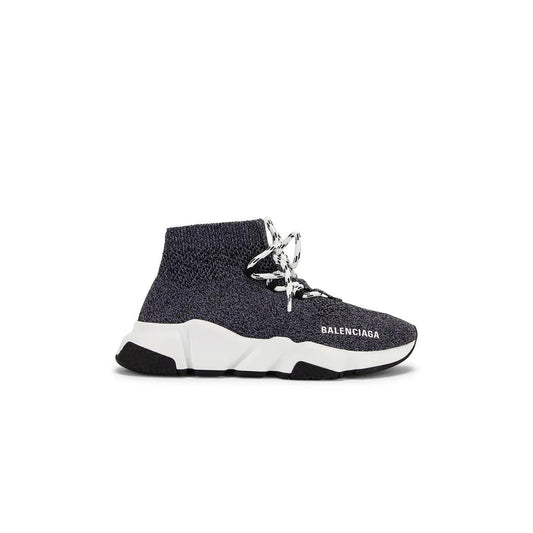 BALENCIAGA SPEED LACE UP SNEAKERS GREY & WHITE