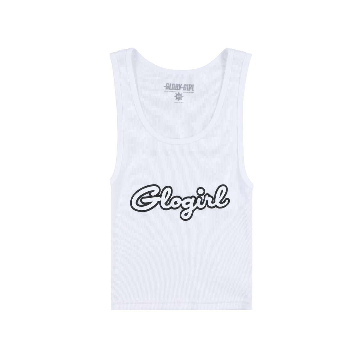 All Around the World Glo Girl Tank Top (White)