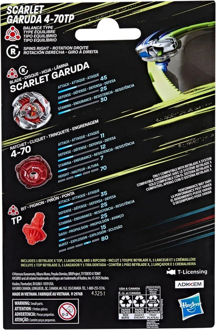 Hasbro Beyblade X BX-38 Crimson Scarlet Garuda 4-70TP