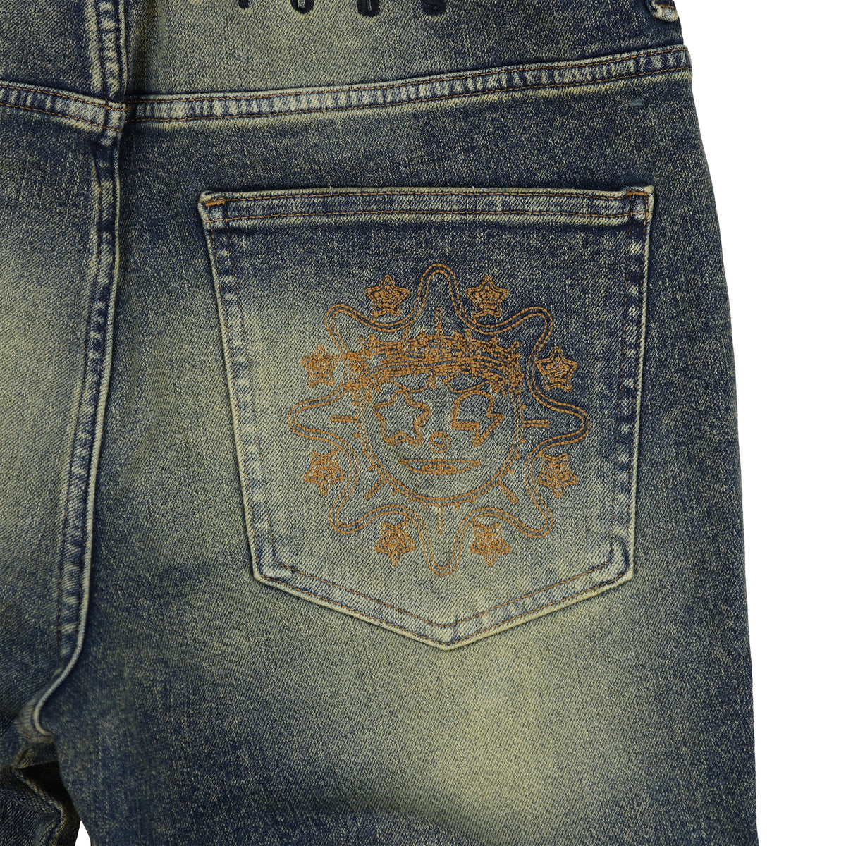 Glo Gang Denim Cargo Flare (Indigo Denim)
