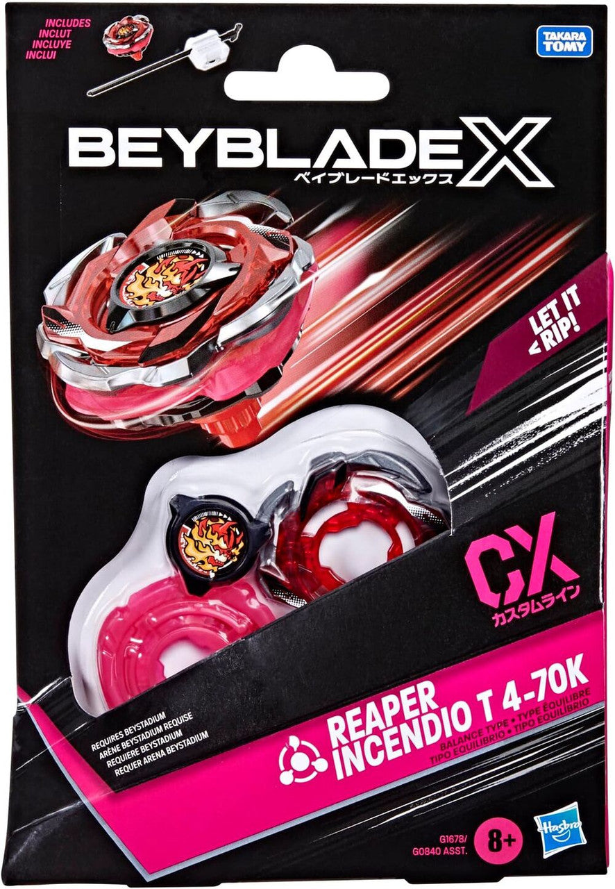 HASBRO Hells Reaper Incendio T4-70K Beyblade X Starter G1678 / CX-05 01