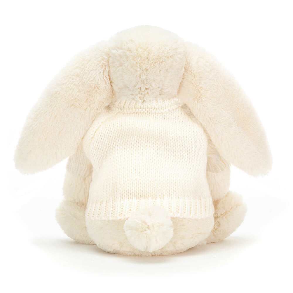 Bashful Cream Bunny with Personalised Cream Jumper