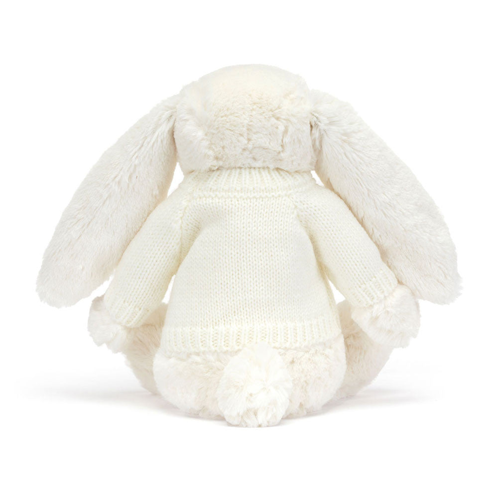 Blossom Cream Bunny with Personalised Cream Jumper