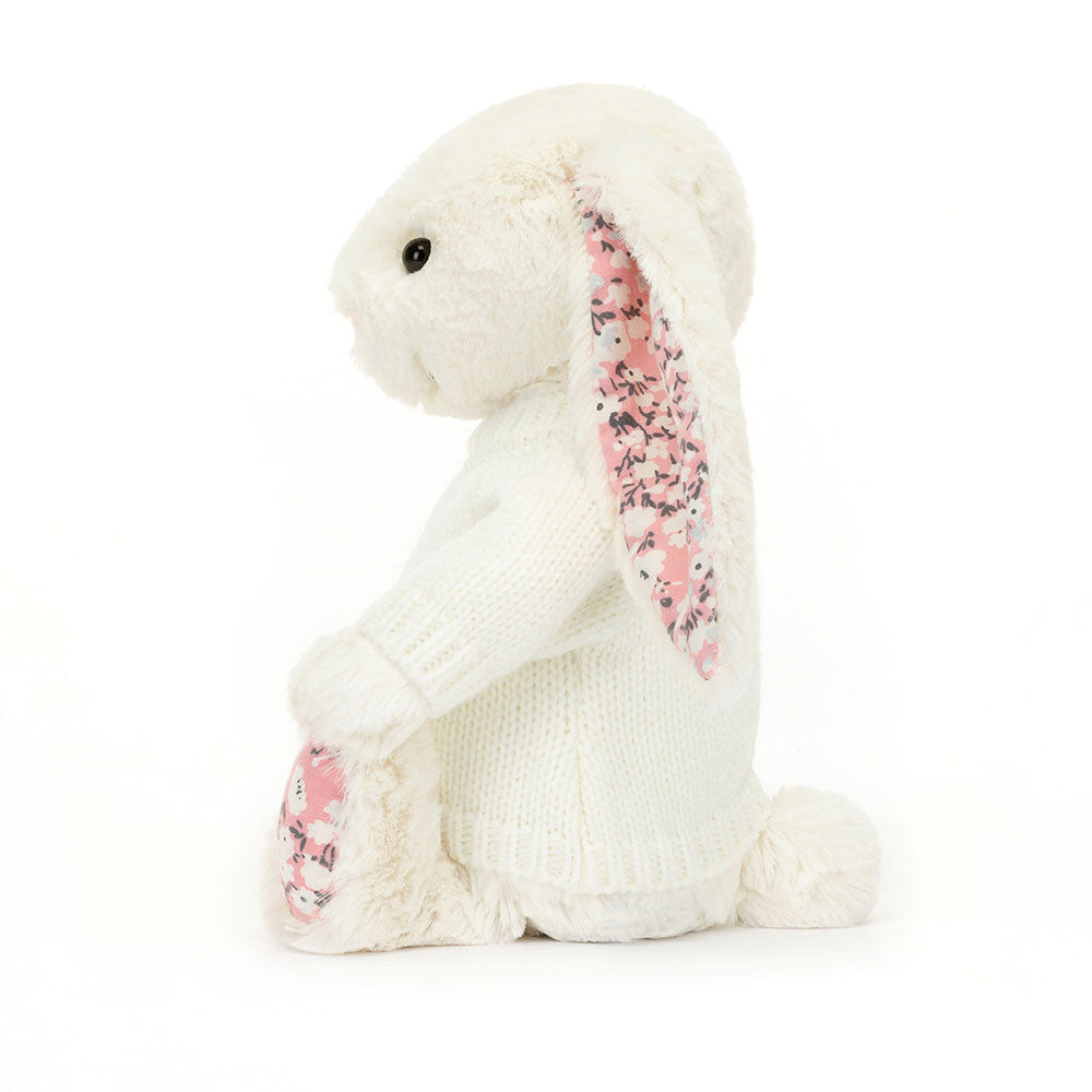 Blossom Cherry Bunny with Personalised Cream Jumper