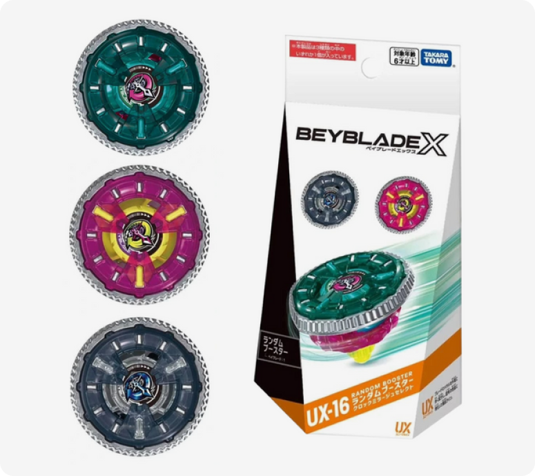 Full Set Takara Tomy Beyblade X UX-16 ClockMirage