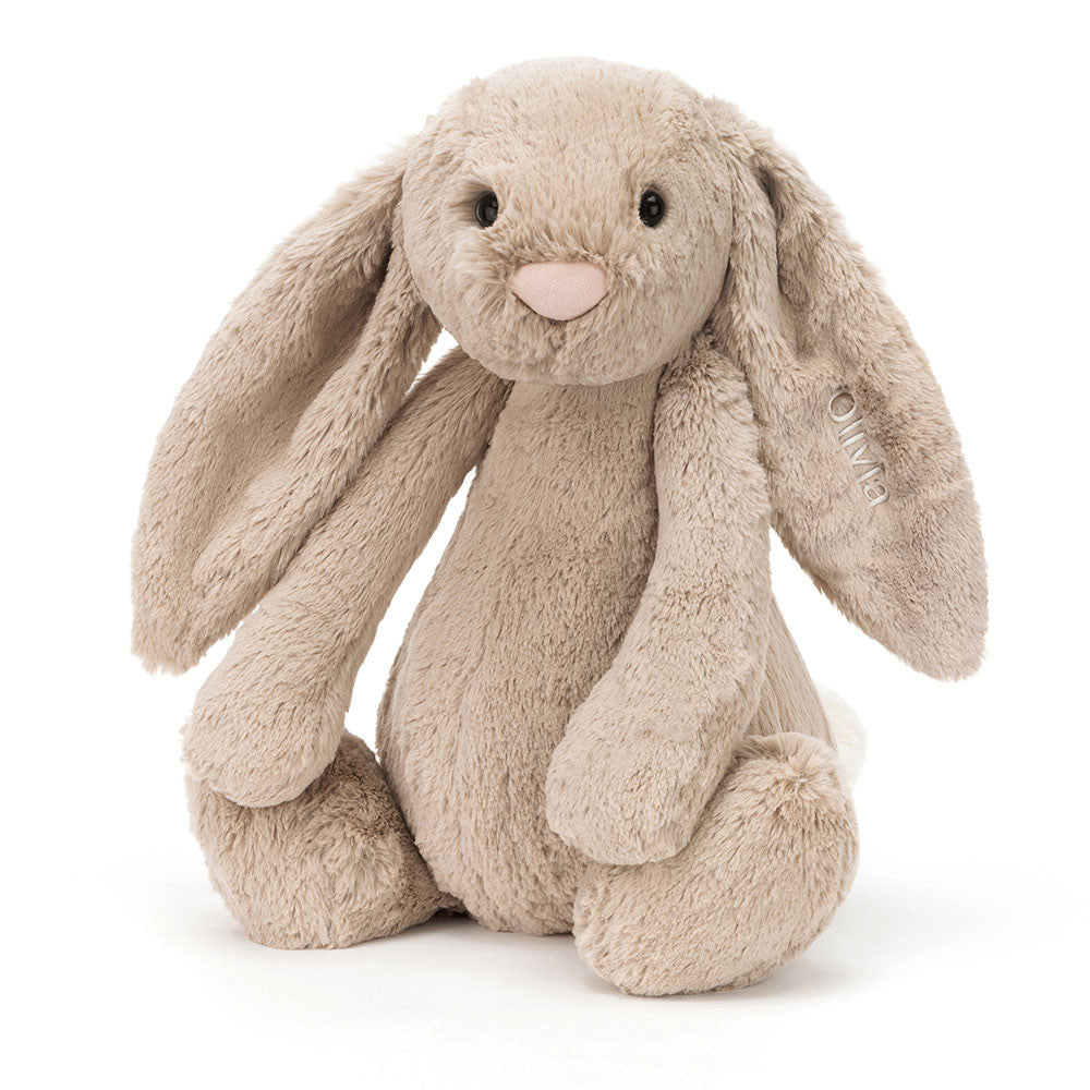 Personalised Bashful Beige Bunny Huge