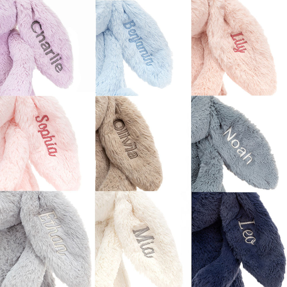 Personalised Bashful Inky Bunny Medium