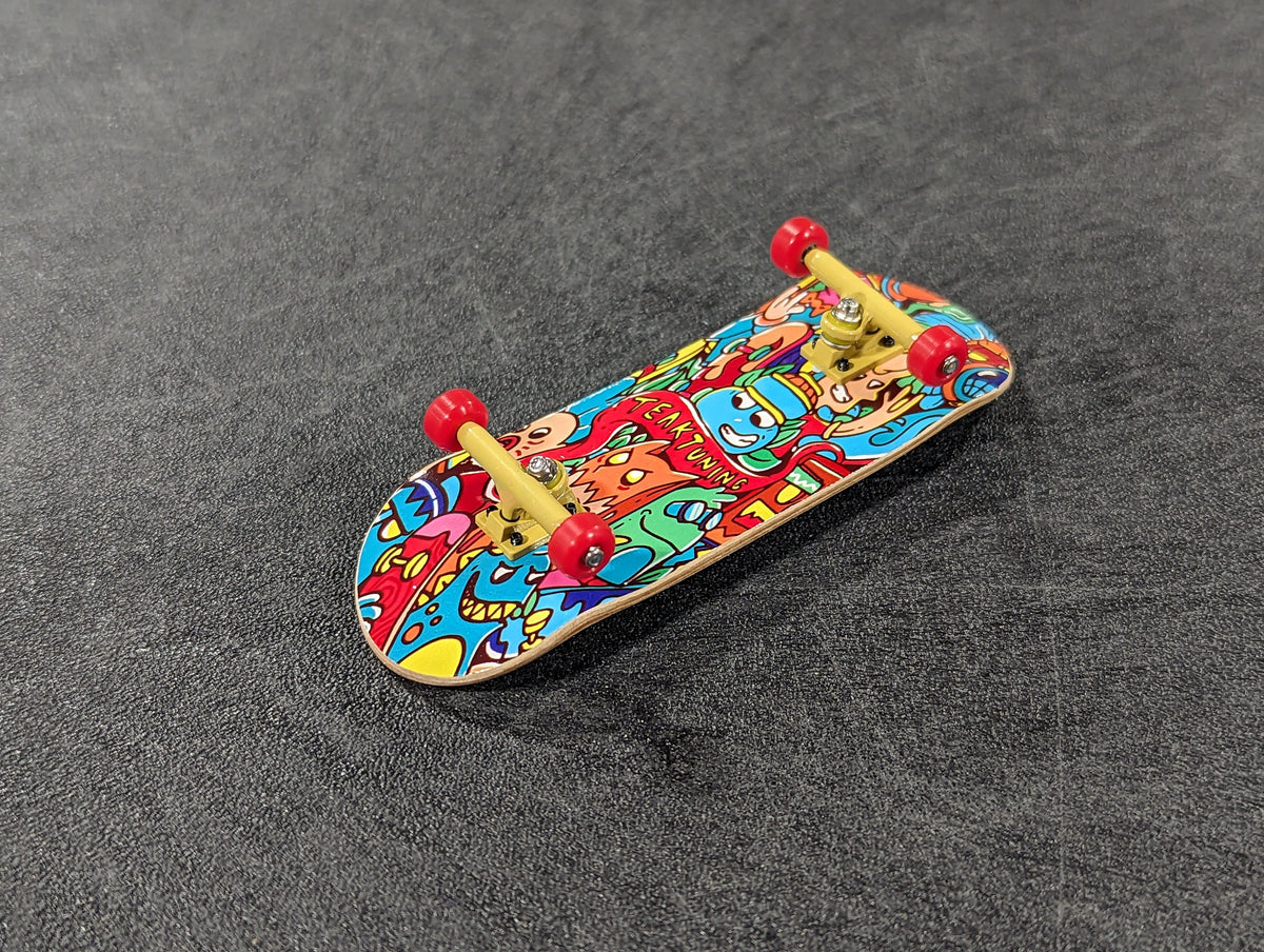 32mm Prolific Gen2 Fingerboard Complete - "Bubble Bushings & Monsters" Graphic - Gen2 Prodigy Trucks + Pro Duro Bubble Bushings