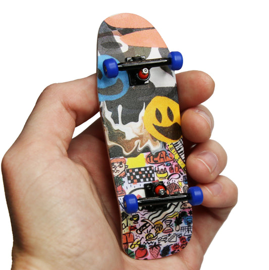 34mm Carlsbad Cruiser Prolific Gen2 Fingerboard Complete - "Cizek Collage" Graphic - Gen2 Prodigy Trucks + Pro Duro Bubble Bushings