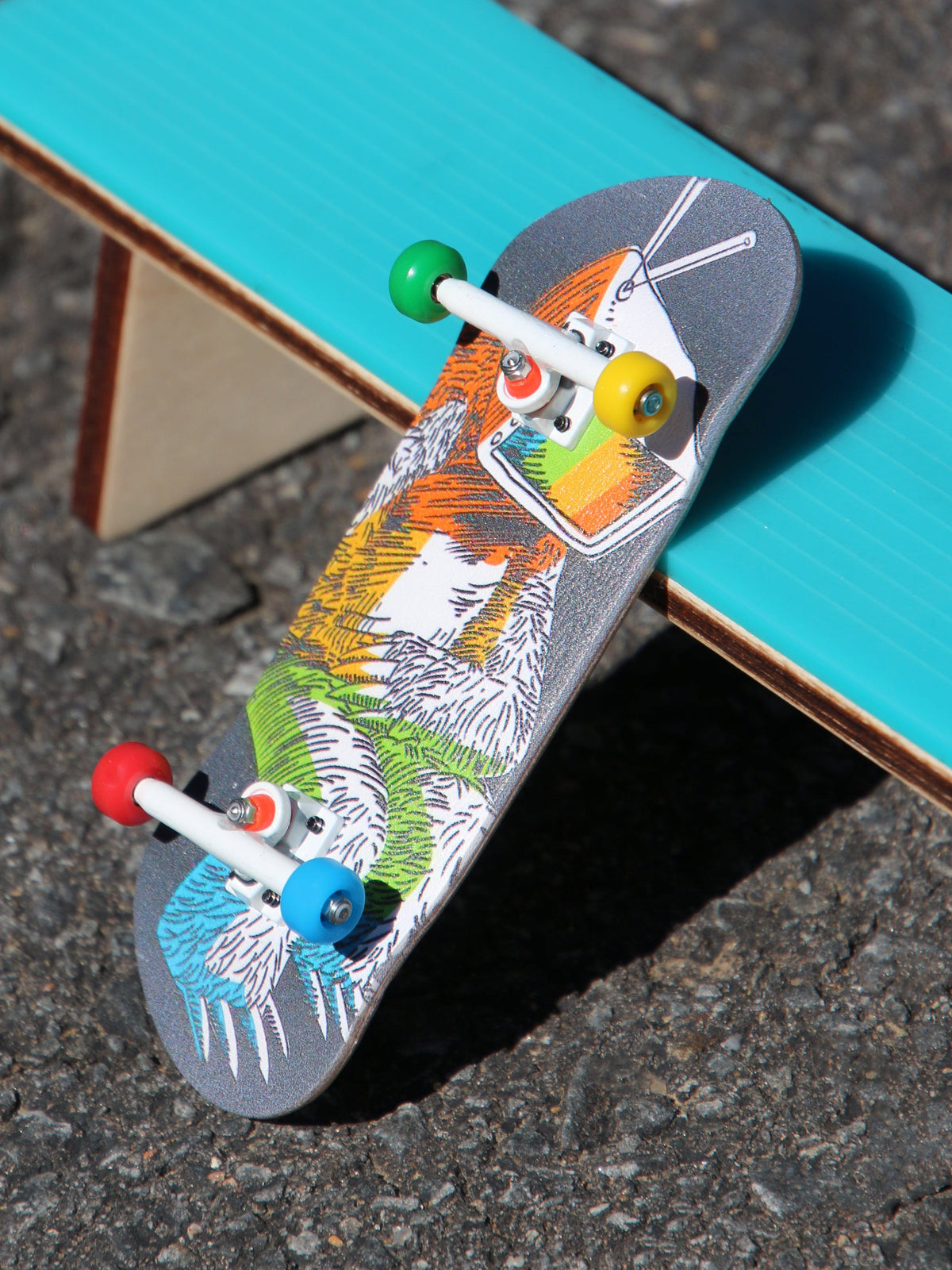 34mm Prolific Gen2 Fingerboard Complete - "Calibrating Yeti" Graphic - Gen2 Prodigy Trucks + Pro Duro Bubble Bushings