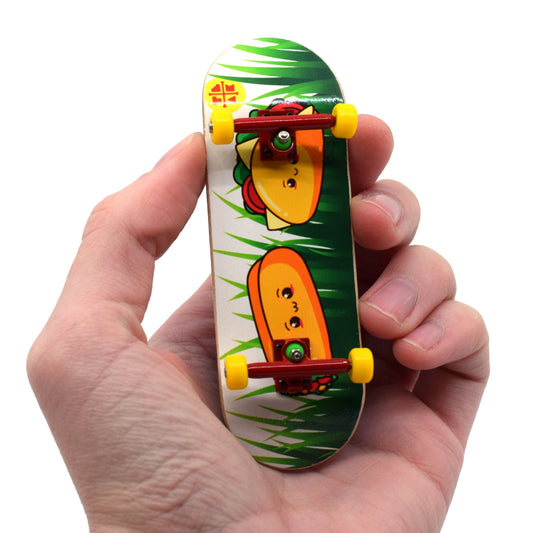 32mm Prolific Gen2 Fingerboard Complete - "Happy Tacos" Graphic - Gen2 Prodigy Trucks + Pro Duro Bubble Bushings