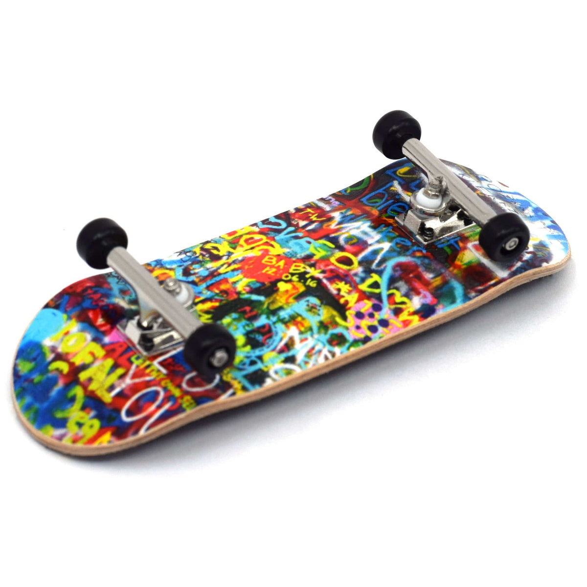 34mm Prolific Gen2 Fingerboard Complete - "Graffiti Wall" Graphic - Gen2 Prodigy Trucks + Pro Duro Bubble Bushings