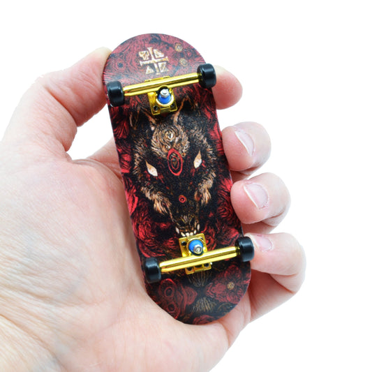 34mm Prolific Gen2 Fingerboard Complete - "Howl in the Night" Graphic - Gen2 Prodigy Trucks + Pro Duro Bubble Bushings